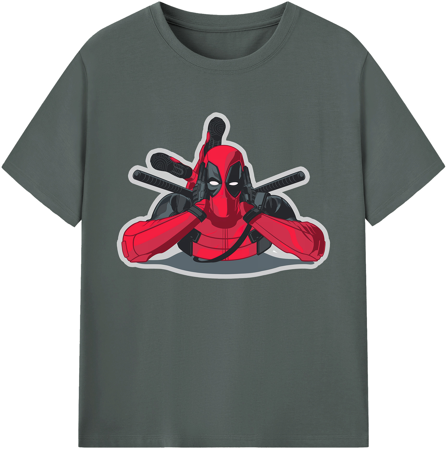 （画像用） Deadpool デッドプール 綿100％ メンズ半袖Tシャツ｜肌触りやわらか＆通気性